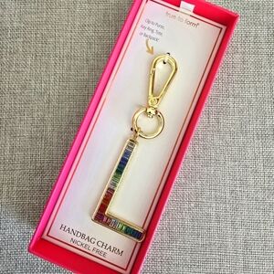 Handbag Charm Keychain True to Form Initial Letter L Gold Purse Backpack Bag